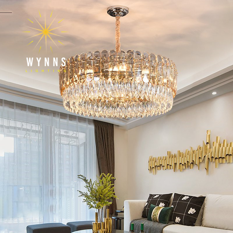 Modern decoration crystal chandelier empire luxury decoration pendant lamp dimmer LED E14 E12 bulb drop lighting