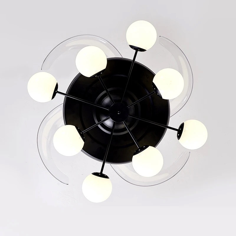 Comfortable LED fan light decorative chandelier ceiling lamp remote control living room bedroom dining room LED fan lighting