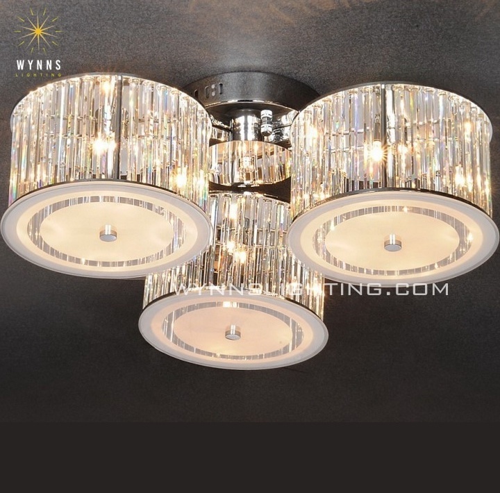 Luxury crystal flush mount lights K9 cristal modern LED chandelier ceiling lamp hot sale new arrival decoration lighting