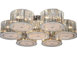 Luxury crystal flush mount lights K9 cristal modern LED chandelier ceiling lamp hot sale new arrival decoration lighting