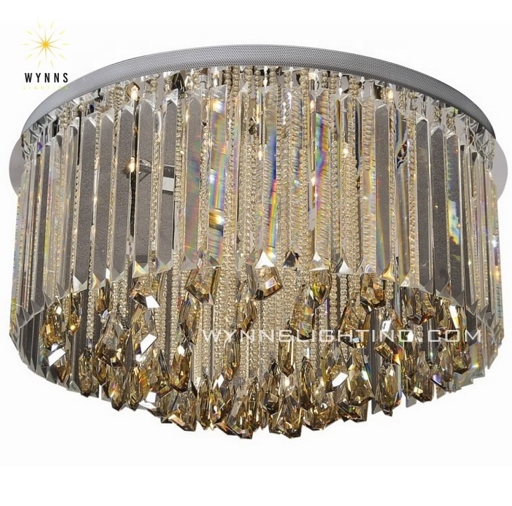 Modern glass crystal ceiling lighting luxury water drop design LED chandelier pendant lamp home house villa decor lighting