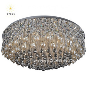 Large glass crystal ceiling lamp home office modern LED lamp fashion ceiling lighting for lobby clothes store super market