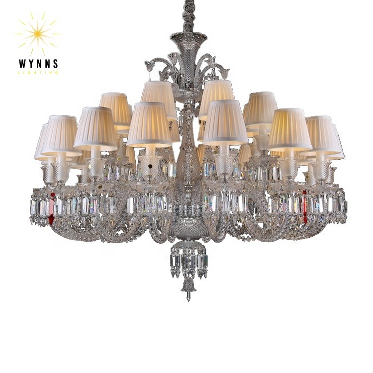 French luxury crystal chandelier CE ROHS Europe traditional pendant lighting house indoor decorative large furniture lamp