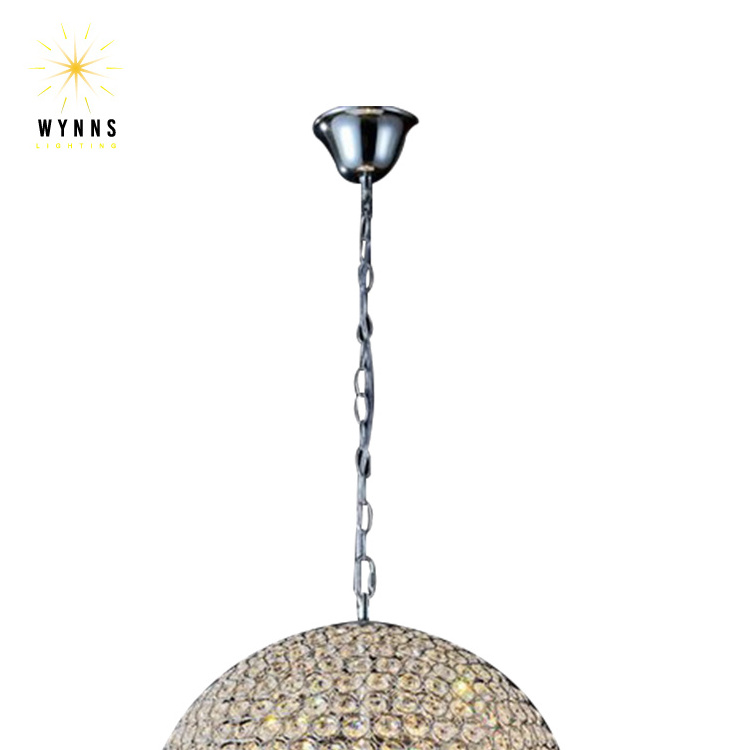 Elegant Globe Crystal Chandelier Luxury LED Lighting Fixture for Home & Commercial Spaces