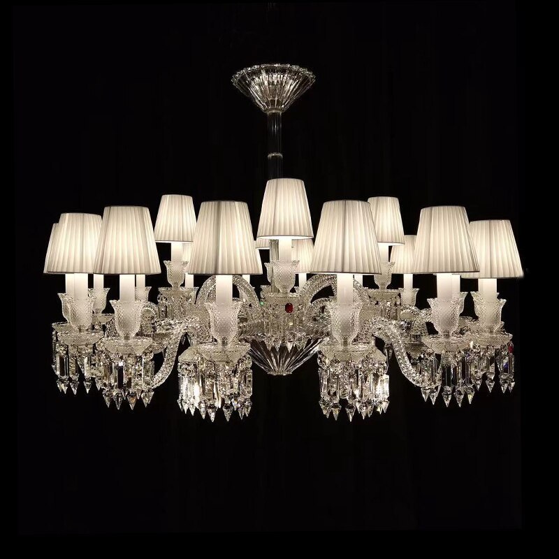 Modern Large Crystal Chandelier Lighting Hall Kitchen Hotel Lamp Interior Home Villa Decor Cristal Luxury LED Pendant Lights