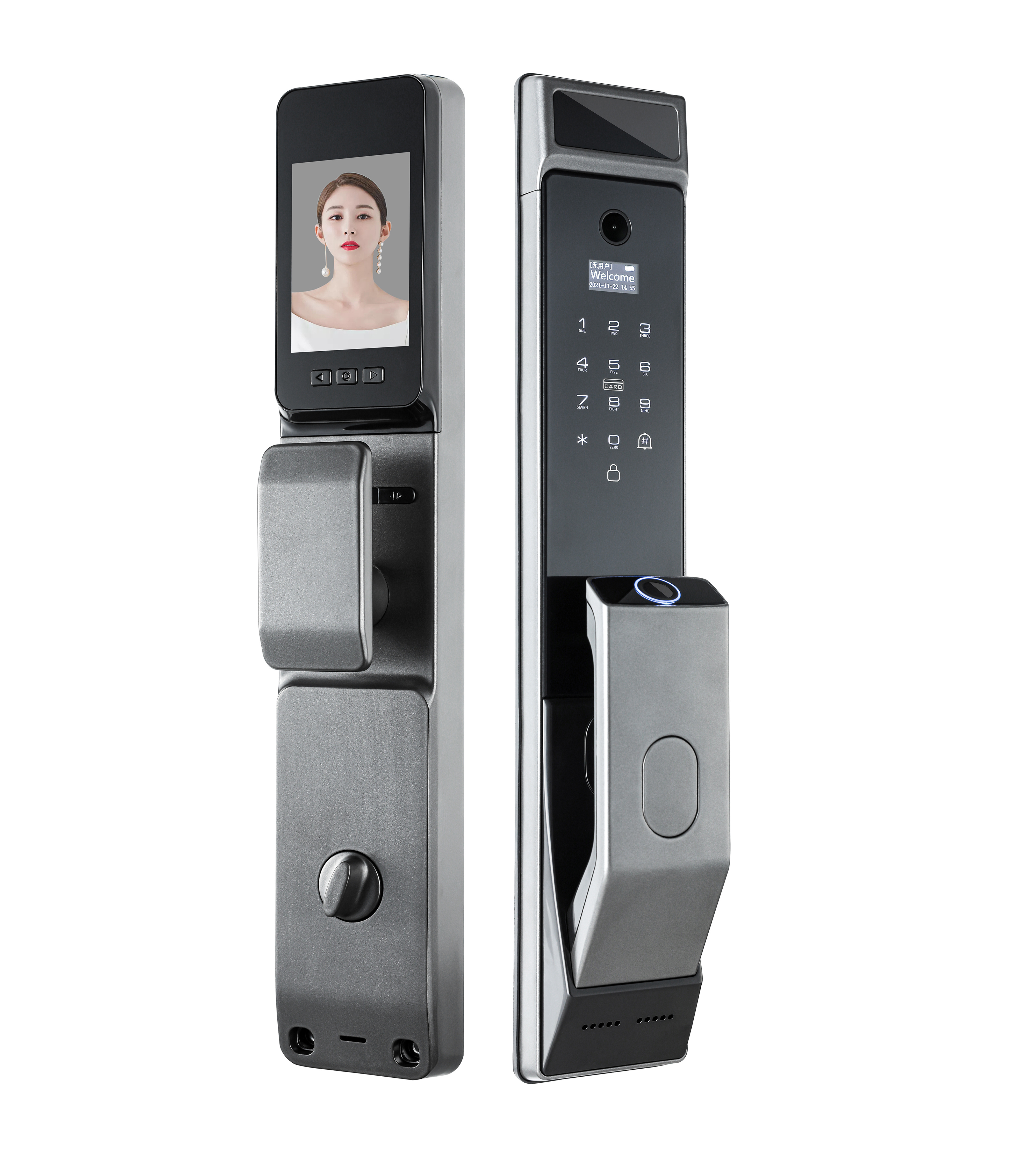 Tuya APP Face Recognition Built in Camera with Keys Security Electric Digital Lock Smart Locks