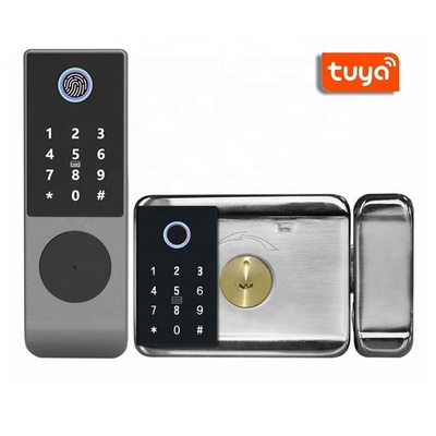 Waterproof Outdoor Biometric Fingerprint Doorlock  Tuya TTlock WiFi Keyless Smart door locks