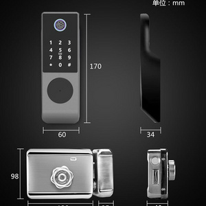 Waterproof exterior iron door fingerprint lock Outdoor door tuya Smart door lock Apartment combination lock