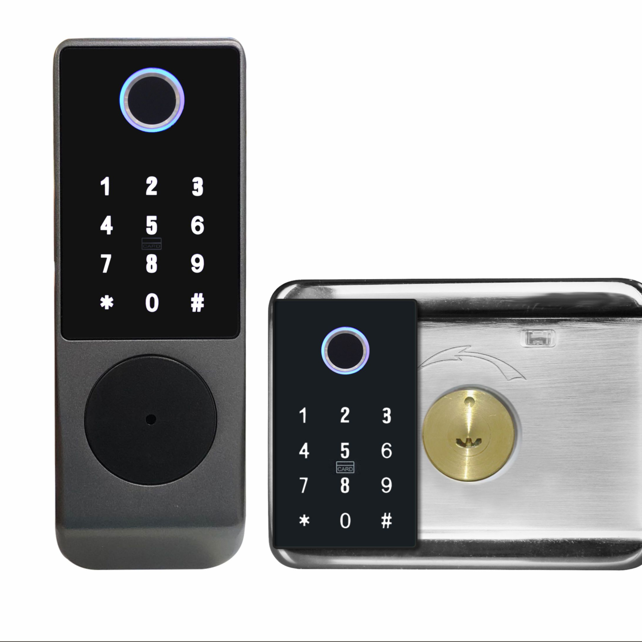 Waterproof exterior iron door fingerprint lock Outdoor door tuya Smart door lock Apartment combination lock