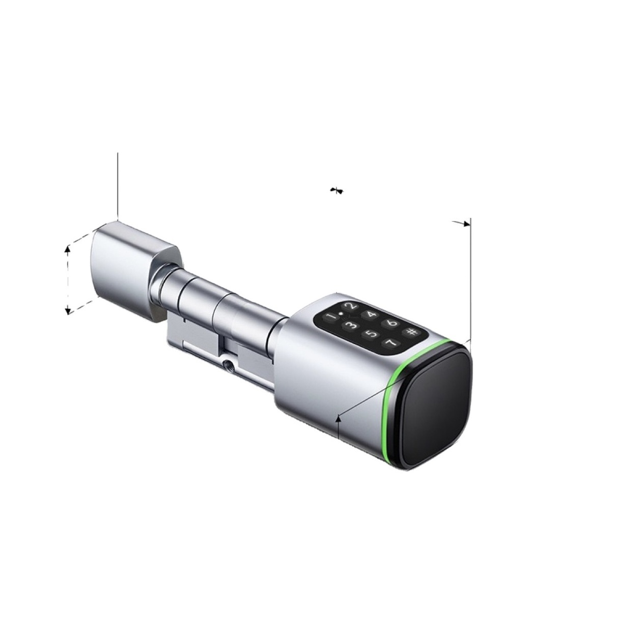 Best Digital Combination Tuya TTLock APP Cards Smart Lock Cylinder Smart Lock with Handle Lock Cylinder