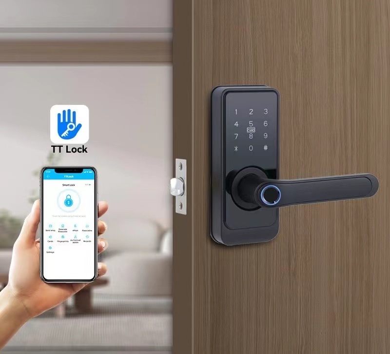 TT Lock Wifi Controlled Fingerprint Deadbolt Smart Keyless Door Lock