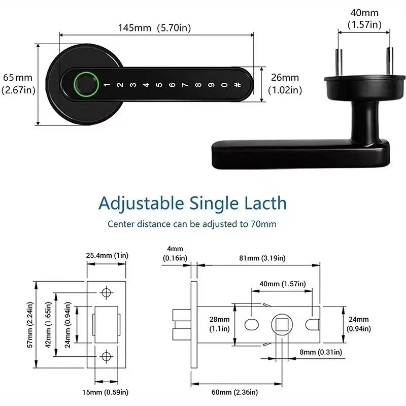 hotel lock latch and bolt Electronic Rf Key Card Handle Door Lock Smart Rfid Hotel Lock With Management Software System