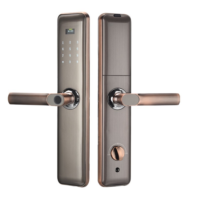 apartment fingerprint password lock app remote semi-automatic intelligent lock hotel room swipe card electronic lock