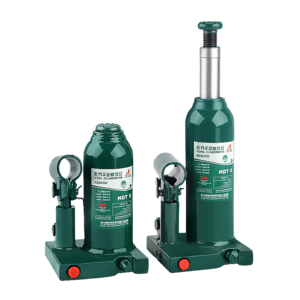 High quality and durable low profile double ram 2T-50T high efficiency safe hydraulic bottle car jack with pressure gauge