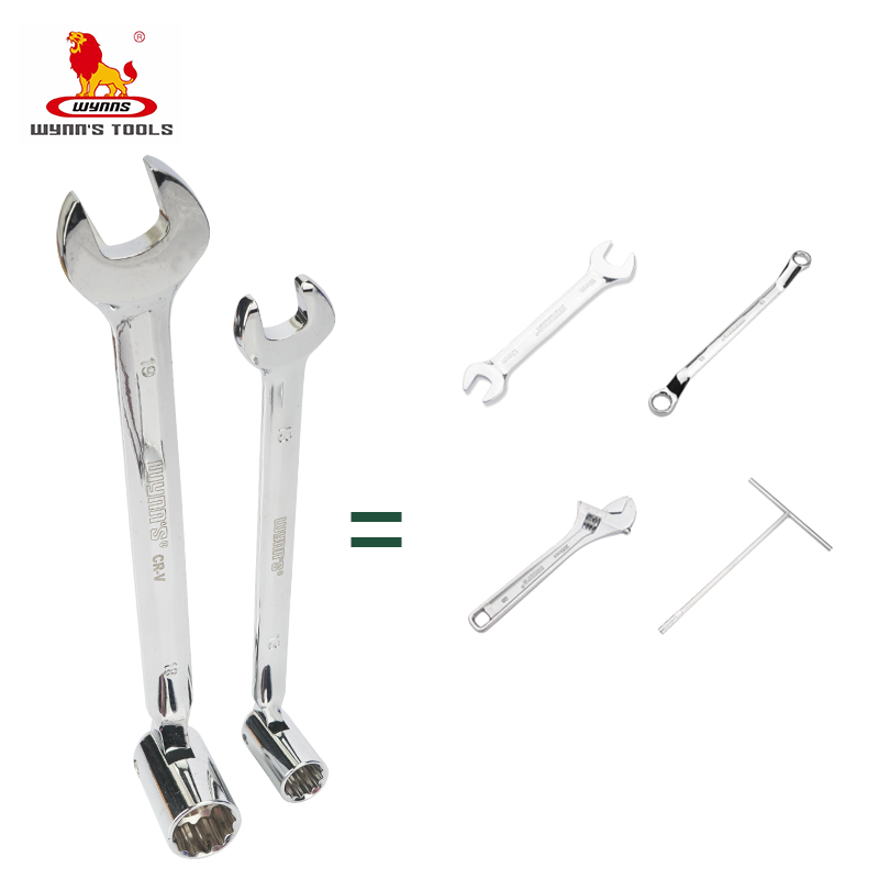 High Quality Bicycle Repair Hand Tools Double Ring Flexible Socket Wrenches Chrome Combination Double Open Spanner