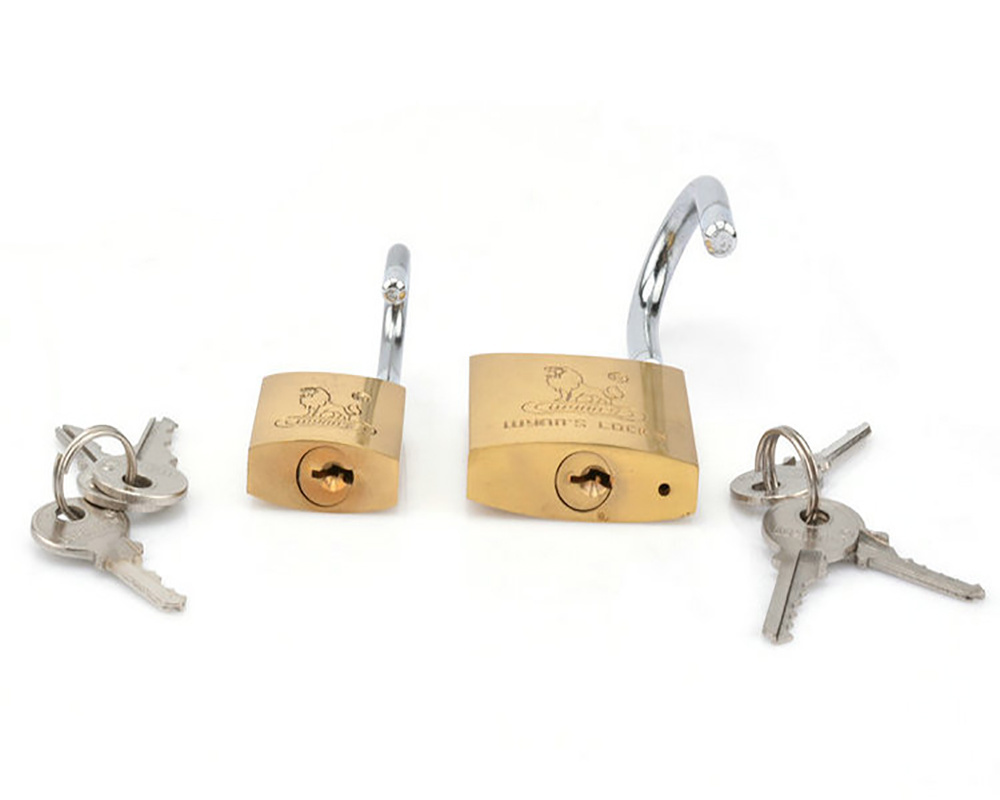 Copper Padlock With 3 Keys Brass Padlock Travel Luggage Suitcase Gate Lock 20mm 25mm 30mm