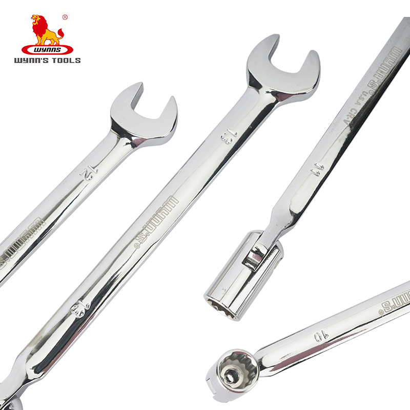 High Quality Bicycle Repair Hand Tools Double Ring Flexible Socket Wrenches Chrome Combination Double Open Spanner