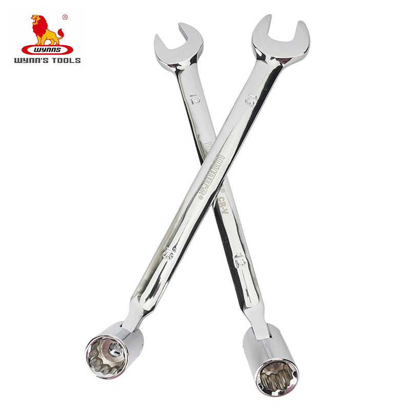 High Quality Bicycle Repair Hand Tools Double Ring Flexible Socket Wrenches Chrome Combination Double Open Spanner