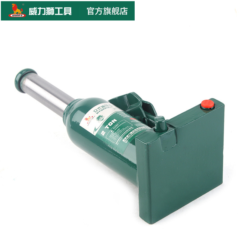 High quality and durable low profile double ram 2T-50T high efficiency safe hydraulic bottle car jack with pressure gauge