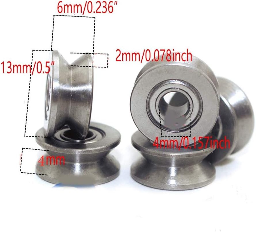 3D printer 624 V624ZZ V-groove guide pulley bearing with V groove 624V 4*13*6 V roller bearings