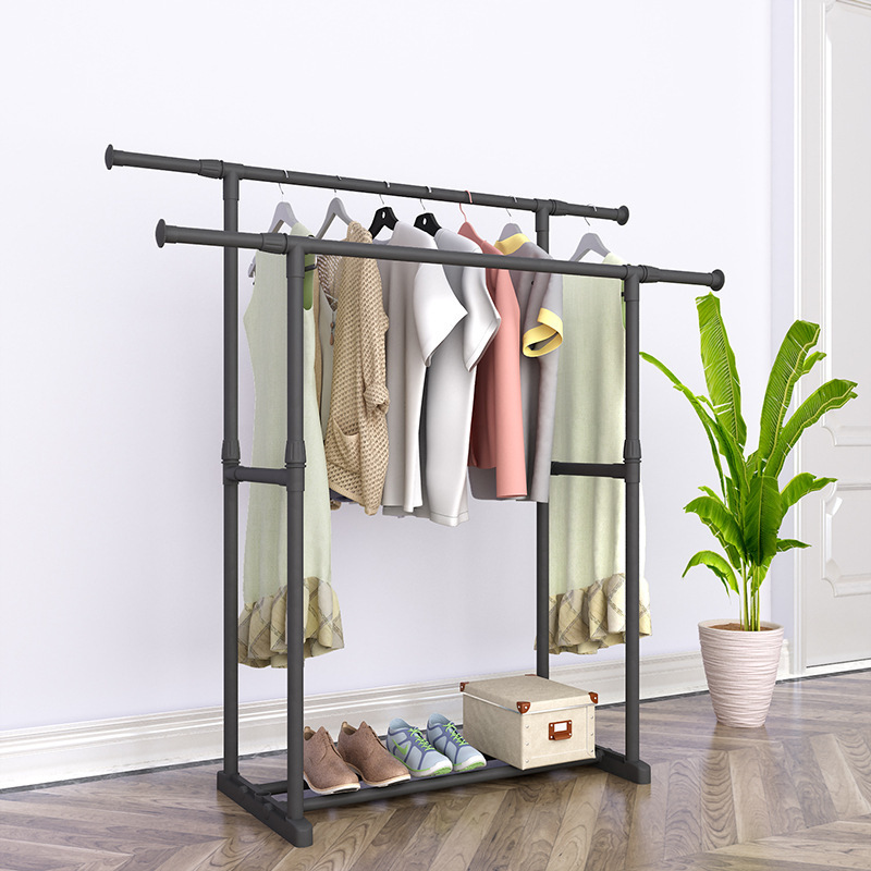 Discount Cheap Display Black clothes rack Personalized Clothing Hanger Coat Stand Hanger