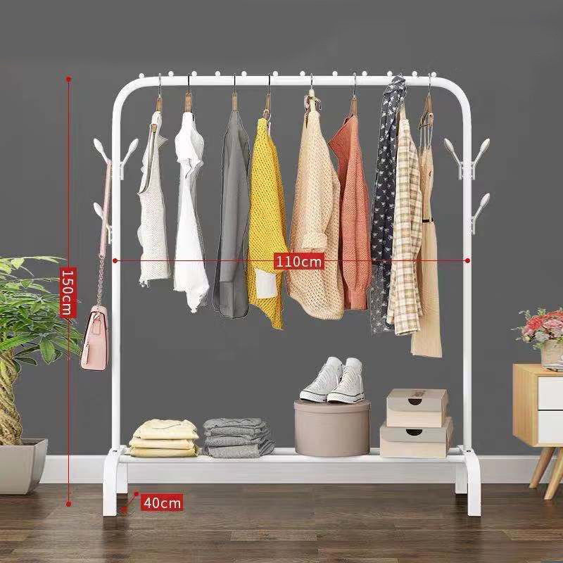 2023 new Clothing Garment Rack Clothes Organizer Rack with Metal Shelves Clothing Hanging Coat Rack