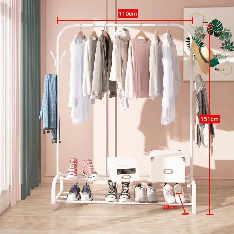 2023 new Clothing Garment Rack Clothes Organizer Rack with Metal Shelves Clothing Hanging Coat Rack