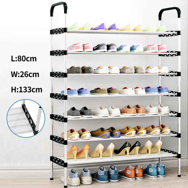 Portable 8 Tiers Shoe Rack 20-25 Pairs Sturdy Shoe Shelf For Home Store Office