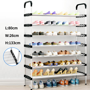 Portable 8 Tiers Shoe Rack 20-25 Pairs Sturdy Shoe Shelf For Home Store Office