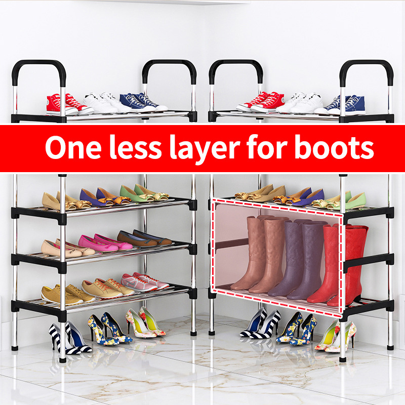 5-Tier Lightweight Shoe Shelf Storage Organizer for Entryway Multi-layer Assembly Simple Small Shoe Rack