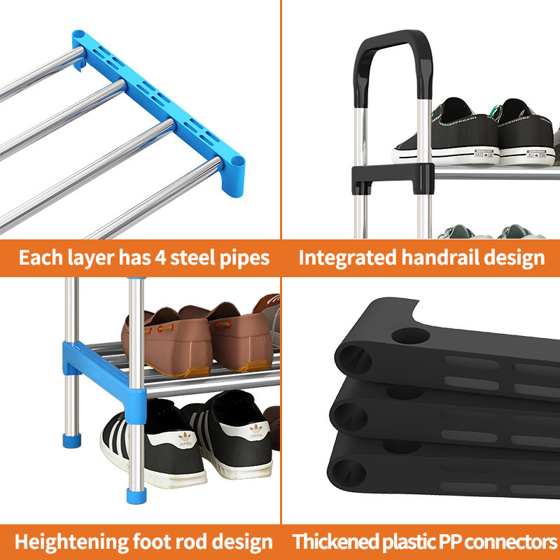 5-Tier Lightweight Shoe Shelf Storage Organizer for Entryway Multi-layer Assembly Simple Small Shoe Rack