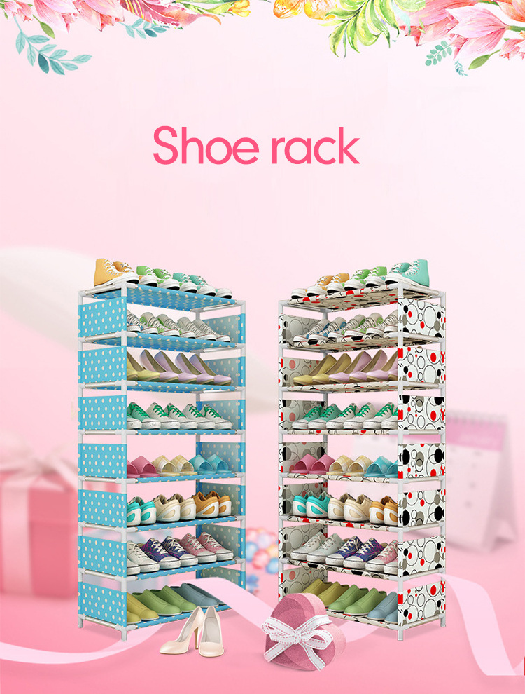 Shoe Rack simple door multi-layer economical household storage artifact dormitory space saving small narrow layered partition