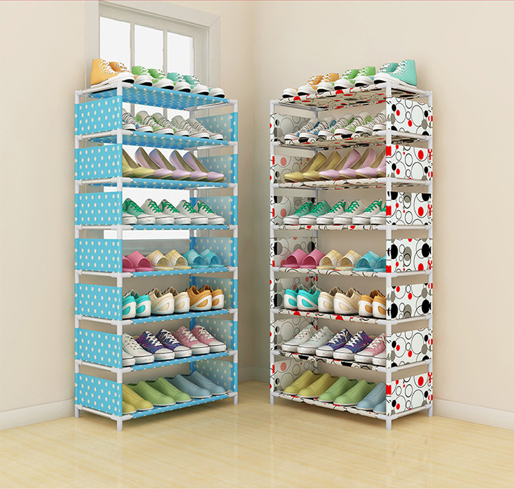 Shoe Rack simple door multi-layer economical household storage artifact dormitory space saving small narrow layered partition