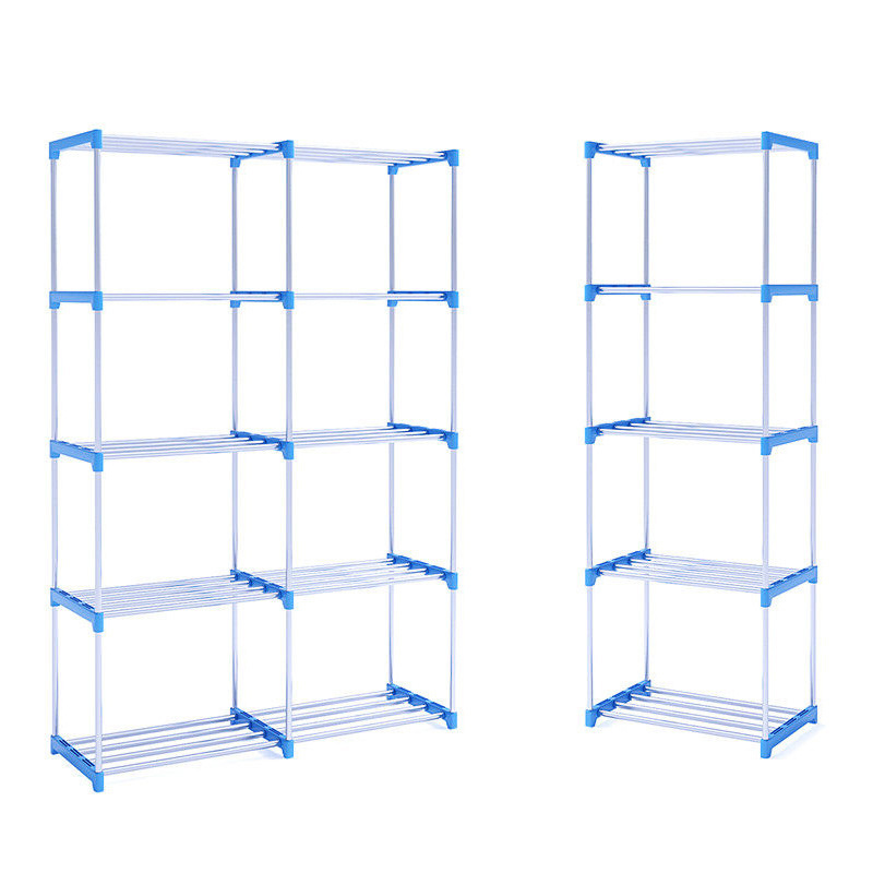 Fabric covered Storage Organizer steel tube portable book Shelf 3 cubes modular storage rack Kids toys cupboard