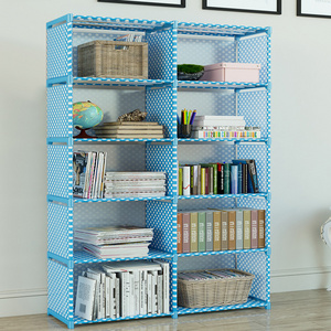 wholesale items Children's bookshelf with rear cloth bookshelf simple floor rack student children's bookcase table dormitory