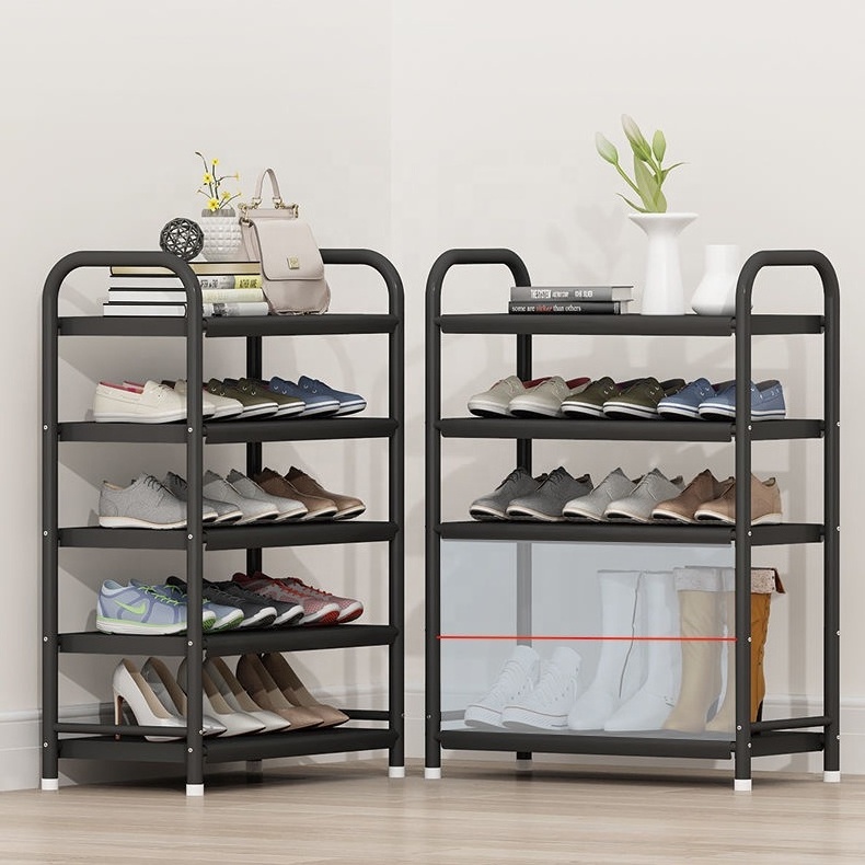 Multi-tier iron Stackable Storage Metal Expandable 5 Layer Shoes Rack For Sale