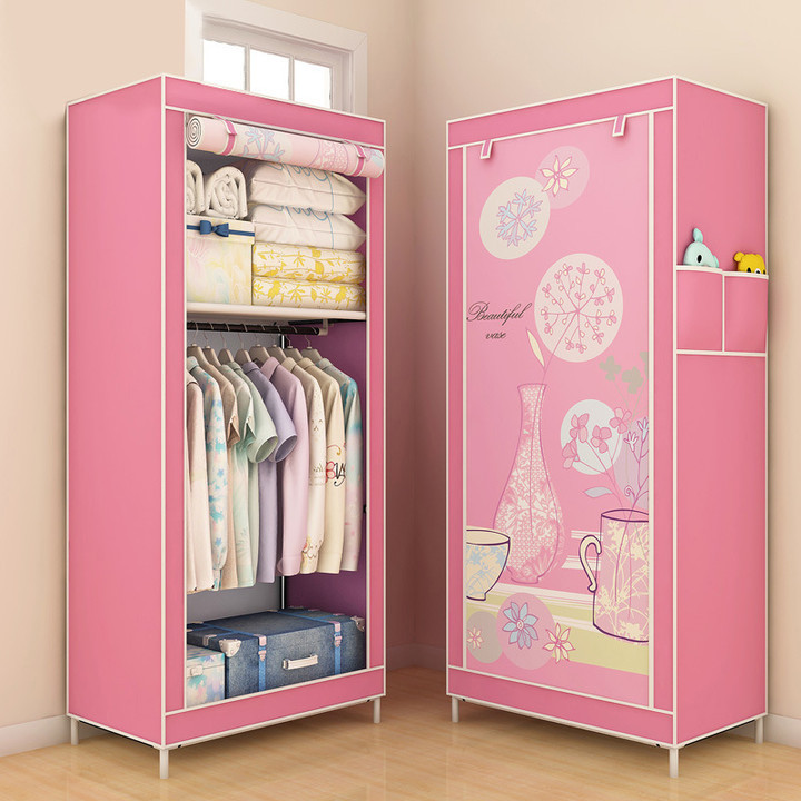 Folding Canvas Wardrobe Assemble Wardrobes Foldable Clothes Cabinet Portable Fabric Wardrobe Closet Organizer