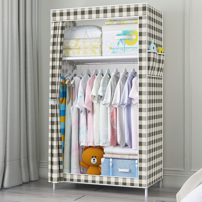 Folding Canvas Wardrobe Assemble Wardrobes Foldable Clothes Cabinet Portable Fabric Wardrobe Closet Organizer