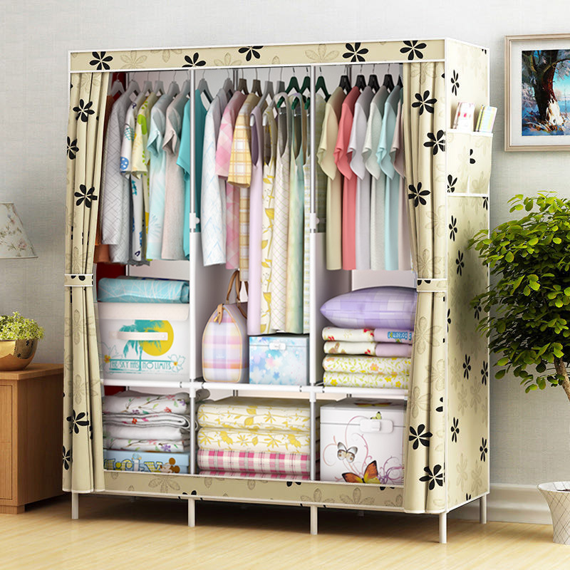 Hot Product Portable Clothes Closet Wardrobe with Non-Woven Fabric and Hanging Rod