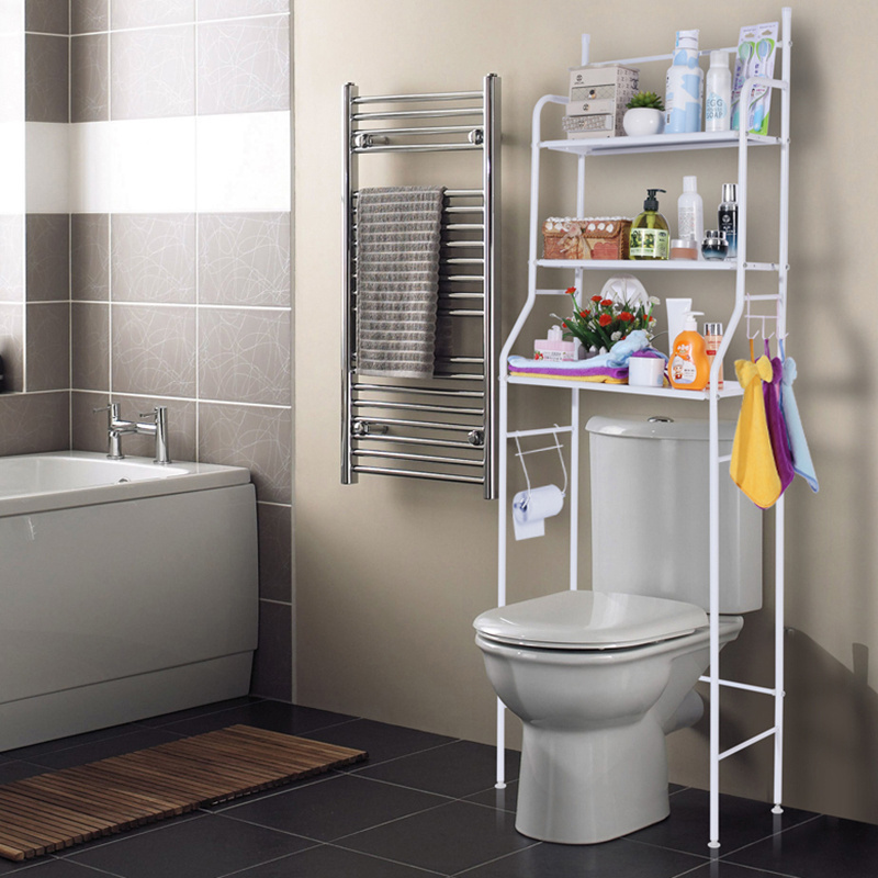 Rack Toilet Cabinet Shelving Kitchen Washing Machine Rack Bathroom Space-saving Shelf