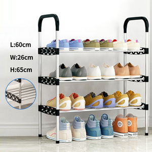 Hot Product  Canvas Shoe Rack Simple Trending 3-tier Stackable Expandable Adjustable Fabric Shoe Shelf Storage Organizer