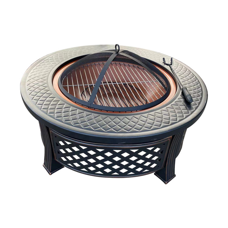 32 inch 81CM Round Garden circular Copper Bowl Fire Pit Table