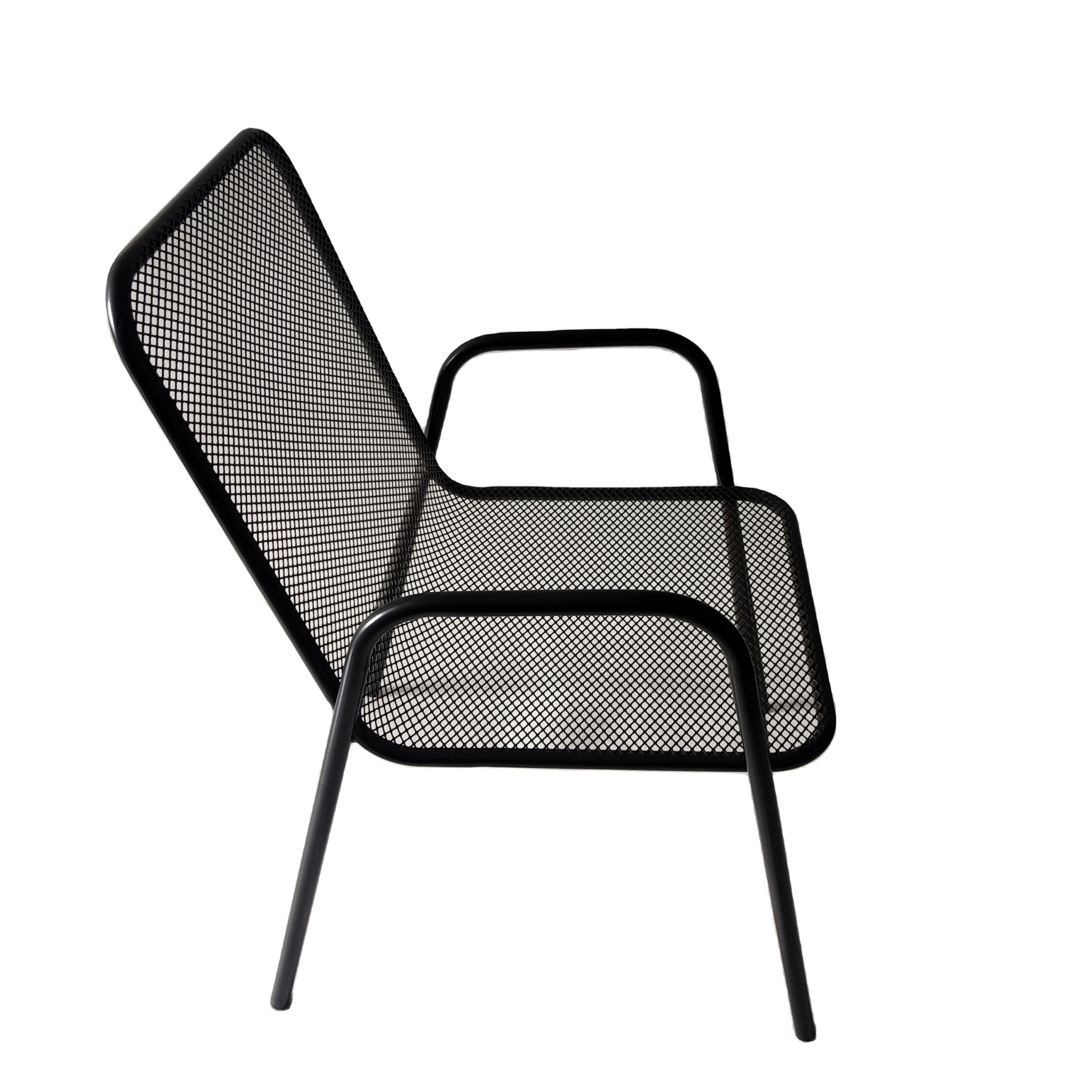 Black Hollow Iron Mesh Cool In Summer Sofa Modern Dining Chair