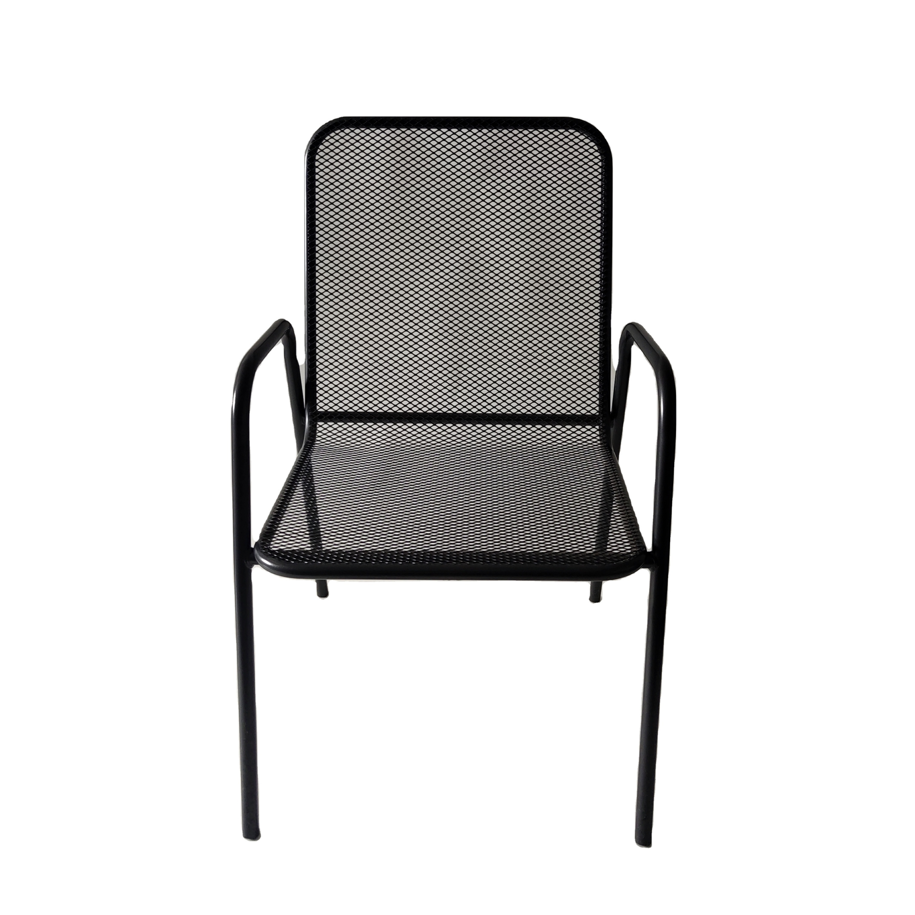 Black Hollow Iron Mesh Cool In Summer Sofa Modern Dining Chair