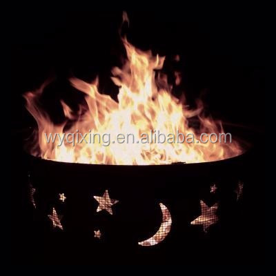 Steel Fire Pit, Stars & Moons, Georgia Clay