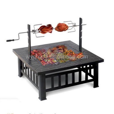 Promotional Outdoor Square Metal Fire pit /Backyard Patio Garden Fire Pit/ Outdoor Garden Wooden Burning oven