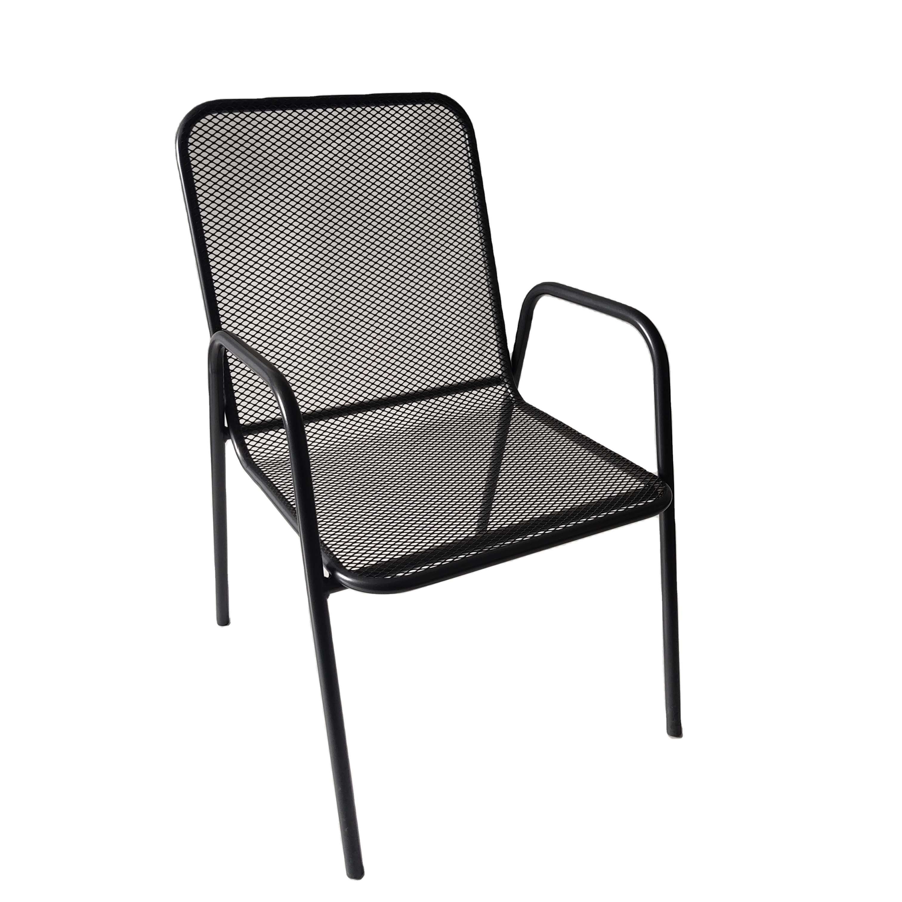 Black Hollow Iron Mesh Cool In Summer Sofa Modern Dining Chair