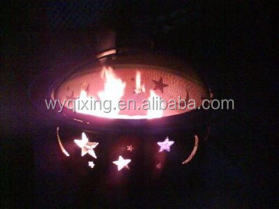 Steel Fire Pit, Stars & Moons, Georgia Clay