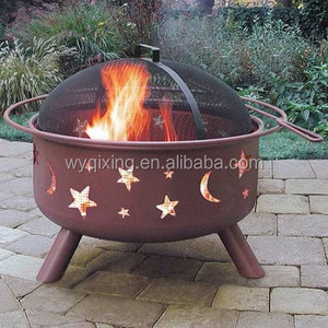 Steel Fire Pit, Stars & Moons, Georgia Clay