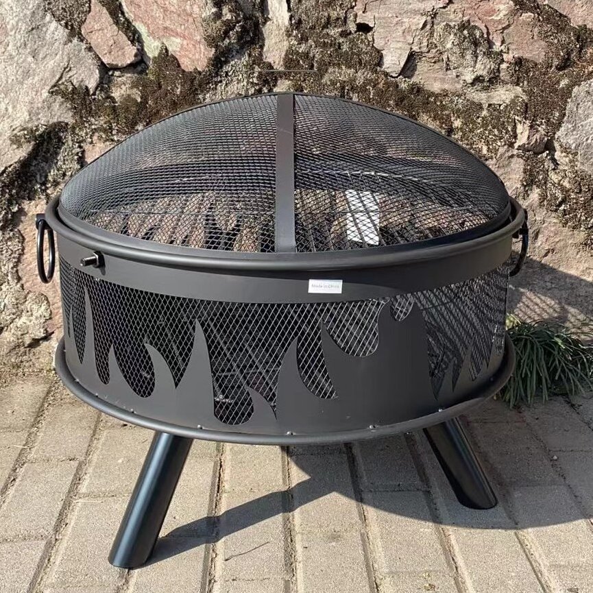 Outdoor Heating Fire Pit  Camping New Design Backyard/ Garden wood burning BBQ with Cover